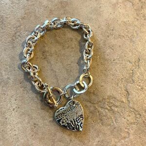 Silver Heart Charm Bracelet